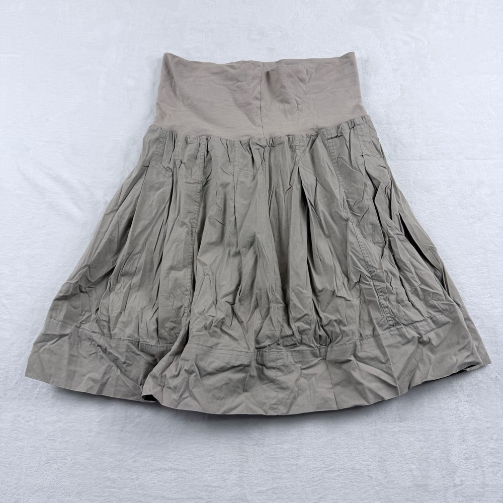 Hallhuber Skirt Pleated Neutral Tan Size 36